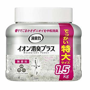 エステー 消臭力 クリアビーズ イオン消臭プラス 特大 本体 無香料 1500g 〔3個セット〕の1枚目の写真